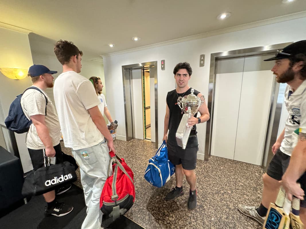 Korea and Kazakhstan heading to their rooms.